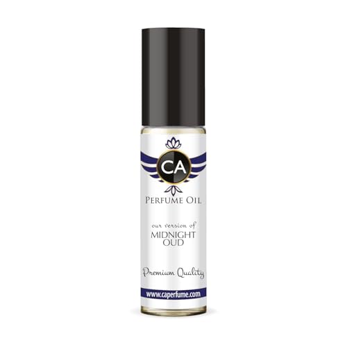 CA Perfume Impression of Midnight Oud Unisex Fragrance Oil Amber Spicy Scent Long Lasting Perfumes for Women &amp; Men Travel Size TSA Ready Mini Parfum Body Oil Roll-on 0.33 Fl Oz 10ml