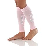 Mojo Graduated Compression Calf Sleeves for Men and Women - Helps Shin Splints, Best Leg Sleeves for Running (Medium, Pink)