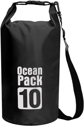 Image of Waterproof Dry Bag with Phone Case, 2L /3L /5L /10L /15L /20L /30L, Floating and Lightweight Bags for Kayaking Rafting Boating River Trekking-Multi Color (10 Liter)