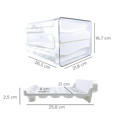 Porta 40 Ovos Suporte Organizador Gaveta Cozinha Geladeira