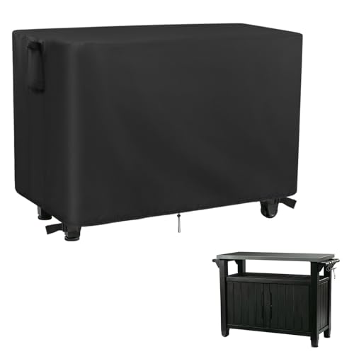 Image of Prep Table Cover for Keter Unity XL, 420D 55" Rolling Carts Cover for Stainless Steel Workbenches, BBQ Grill Carts,Waterproof, Dustproof & UV Resistant (140 * 61 * 81cm