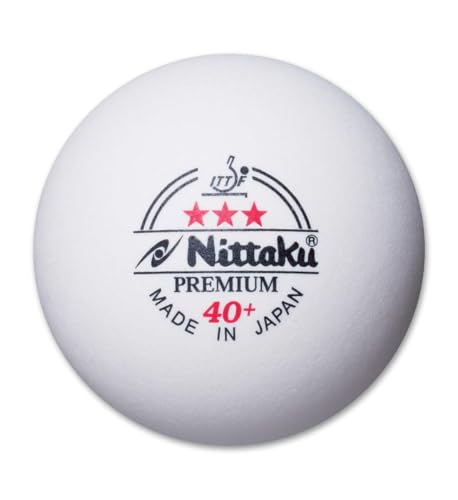 NITTAKU 3-Stars Premium 40+ Table Tennis Ball (Pack of 12 Balls)