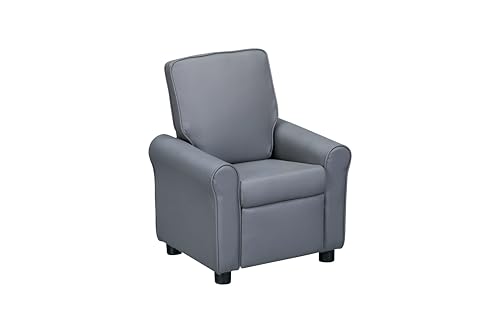 Image of Olive & Opie Jordan Kids /Toddler Push Back Recliner Chair, Lounge Sofa for Boys & Girls Ages 3 and Up, Soft Upholstery, Vegan Leather Mink