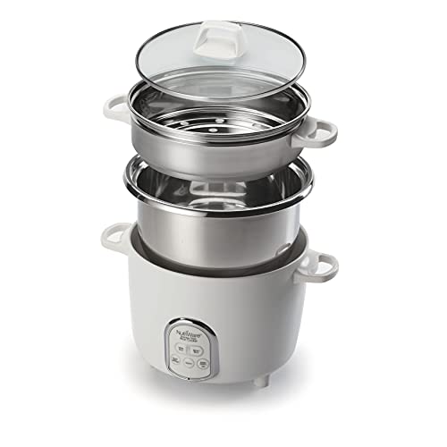 14-Cup-Digital-Rice-Cooker-White-Stainless-Steel-Ready-Indicator-Light