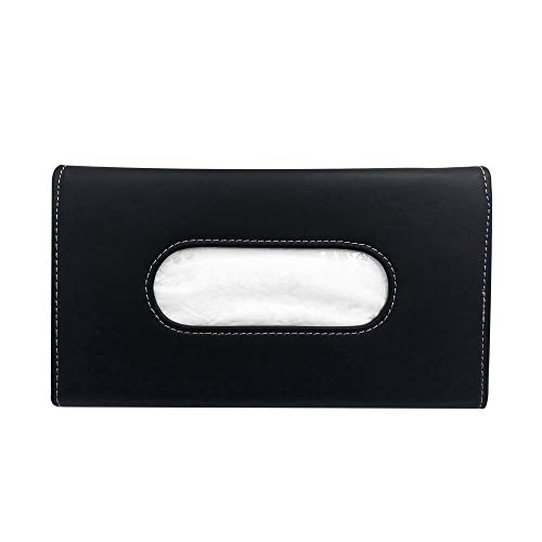 idain Car Tissue Holder Sun Visor Premium PU Leather Tissue Case Hanging Paper