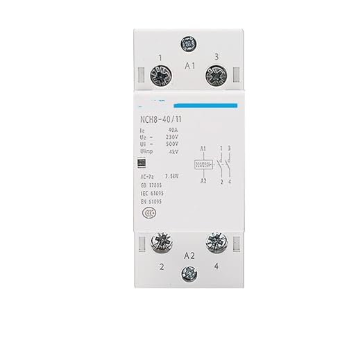 Contacteur rail DIN NCH8 40A 63A à double contact 1NO 1NC pour piloter les grands appareils