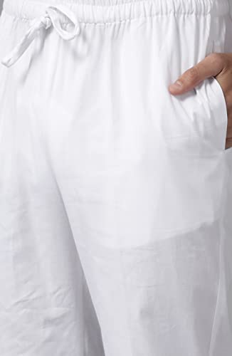 Image of See Designs Mens Kurta |White Cotton Embroidered Kurta Set Mandarin Collar Long Sleeves