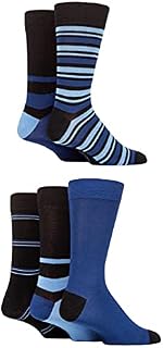 SOCKSHOP Men's Patterned and Striped Bamboo Socks Pack of 5