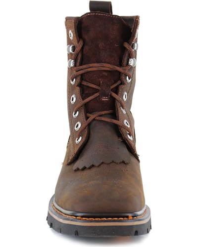 Cody James Men's 7" Mustang Lace-Up Kiltie Work Boot Soft Toe - C8mr24