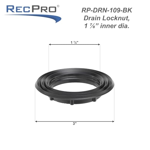Tuerca de cierre para desagüe RV de 1.5" en plástico ABS miniatura 4