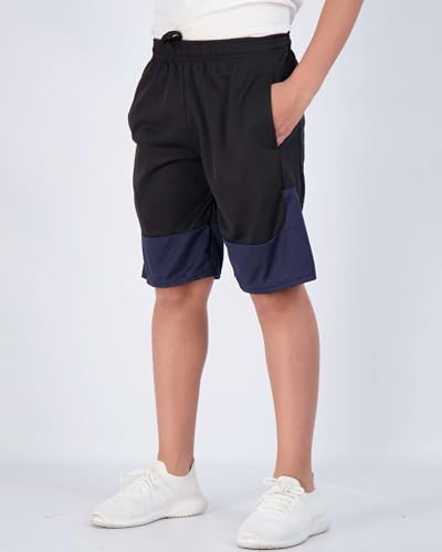 Image of 5 Pack Boys' Mesh Athletic Shorts Basketball Kids Soccer Sports Pockets