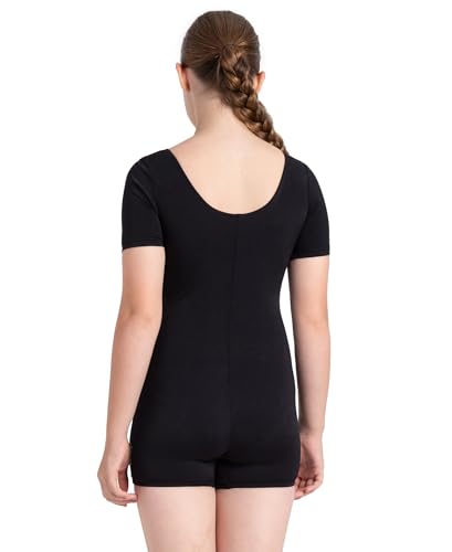 Image of Speedo Girl's Endurance+ Sleeved Essential U-Back Legsuit - Black & Hyper Yellow