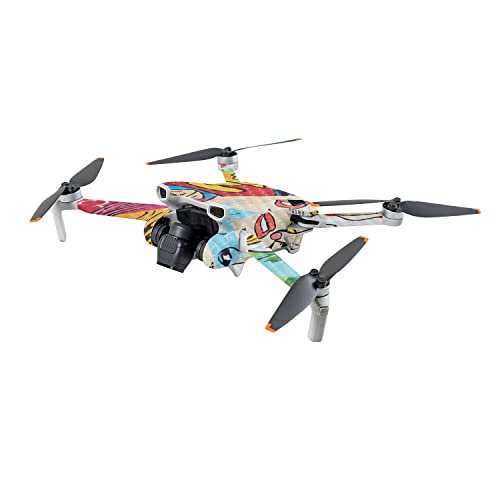 Image of MightySkins Carbon Fiber Skin Compatible with DJI Mini 3 - Cartoon Mania | Protective, Durable Textured Carbon Fiber Finish | Easy to Apply | Made in The USA