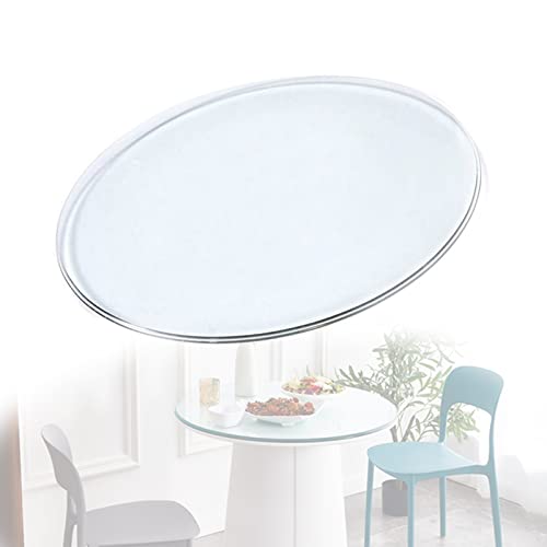 DGDHHSFJDJ Tablero de Mesa Redondo de Vidrio Templado Premium de 1/4' de Grosor - Placa Circular Transparente con Borde Pulido para mesas de Comedor y de Centro, decoración del hogar y la Oficina