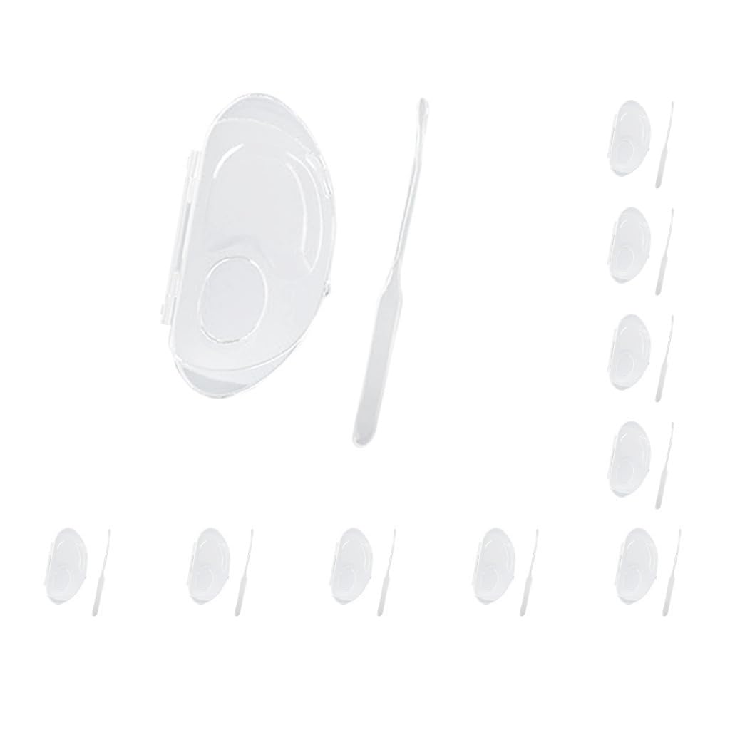 Juego de 10 paletas de mezcla de base de maquillaje acrílico con kit de varillas accesorios duraderos