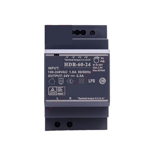 Alimentation sur rail DIN HDR-100N transformateur industriel de CA vers CC 24V