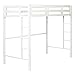 WE Furniture Premium Twin Metal Loft Bed, White