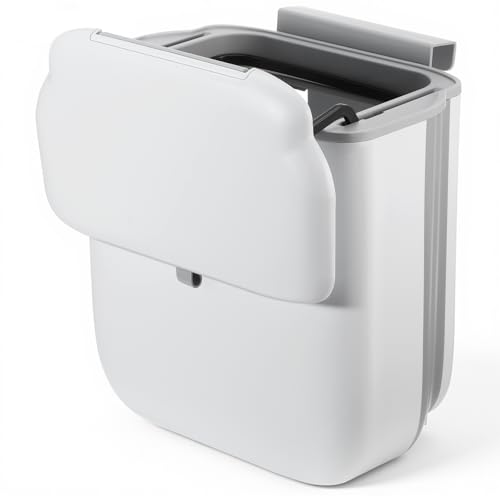 Caneca de basura plegable para cocina 10 litros blanca