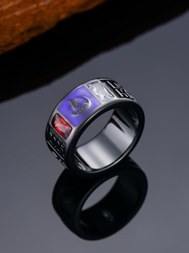 Class Rings for Men 925 Sterling Silver Customized Championship Rings for Men Text/Birthstone/Color Plating/Size Customized the Great High School College Graduation Ring Gifts for Him3