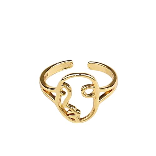 Anneau de creux pour les femmes bague géométrique de créateur haute finition