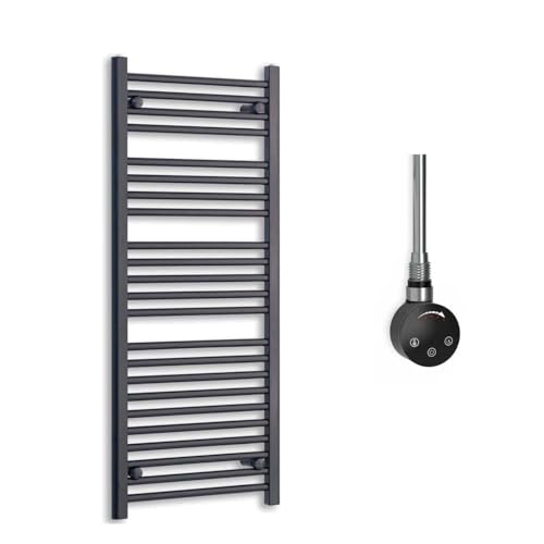 Radiador Toallero Eléctrico Negro 50x120 cm con Termostato 300W