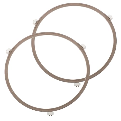 BAZEITFLOW 2 piezas Soporte Giratorio para Microondas Anillos Resistentes al Calor y Corrosión Repuesto Práctico para Base de Plato Giratorio para Reemplazo Fácil y Calefacción Uniforme