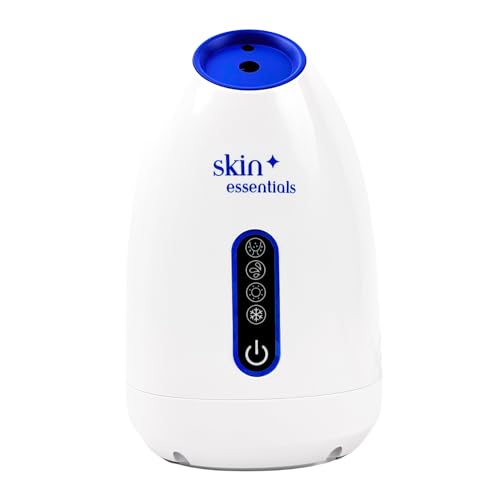 Image of Nano Ionic Facial Steamer by Skin Essentials - 4 Steam Settings : Hot, Cold, Warm & Skin Beauty Steam - LED Display, Blackhead Remover, Deep Pore Cleansing, Hydrating Glow, Anti-Aging Skincare - Home Spa for All Skin Types -1-Year Warranty.