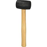 Maillet caoutchouc 300g - tête Ø 52 mm - avec manche frêne galbé...