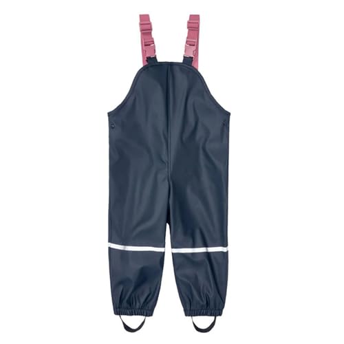 Kids Rain Bib Rain Pants Overalls Toddler Boy Girls Reflective Stripe Windproof Rainproof Mudproof Outdoor