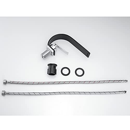 Robinet de lavabo cascade design blanc et chrome pour bien-être - 8