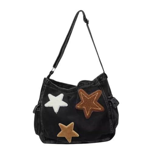 Cute Messenger Bag,Y2k Star Shoulder Bag,Retro Denim Crossbody Denim Tote Purse For Women 2024