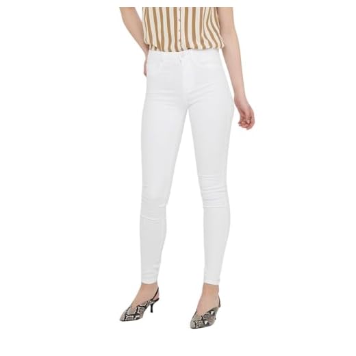 Caprihose Damen Sommer Jeans Stretch - Caprihosen Damen 3/4 Jeans, Capri Leggings -Sommerhosen Leicht High Waist Hose Frauen Leggings Stretch Elegant Knielang Kurze Sporthose-Yogahose-Jogginghose 2 ONLY Damen Onlroyal Hw Sk White Noos Jeans, White, M 32L EU