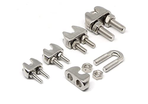 Image of 4 mm Stainless Steel U - Bolt Type Wire Rope Clip Clamp Regular for BOAD Heavy Duty U-Bolt Type Wire Rope Clip Clamp (10)