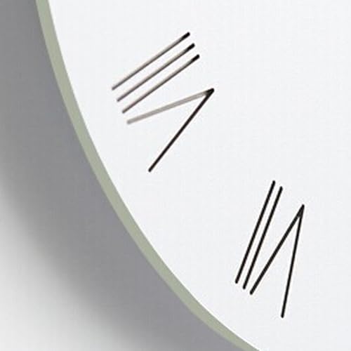 Horloge murale décorative en bois véritable blanc avec mécanisme haut de gamme