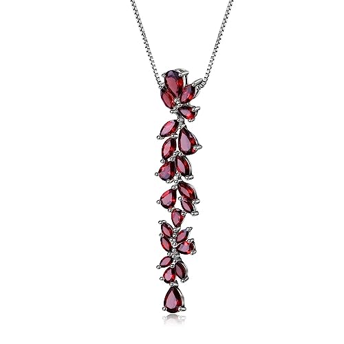 Pendentif grenat rouge naturel 14.65CT pour sublimer un décolleté de mariée sans artifice