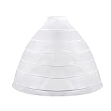 ✿ Einstellbare 6-Hoop Mega großes Hochzeit Petticoat mit Saldierung Tüll Schichten.Sechs Hoop große Full-Size-weiße Hochzeit Petticoat / Unterrock, dieser ganze Satz von Petticoat ist eine einzige Schicht von sechs verstellbaren Reifen, die Bildung eines kuppelförmigen Glocke Rock.