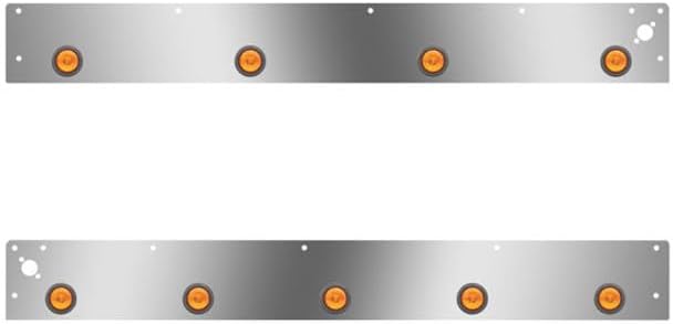 Technical Precision Replacement For KENWORTH T800 SF YEAR 2024 SS Day Cab Panels W 9 Total 2 IN AmberAmber LED Dual Step Lights