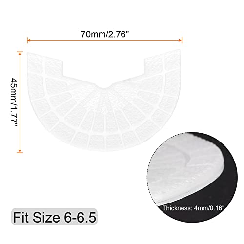 Image of HARFINGTON 2pair Shoe Sole Protector for Sneakers Size 6-6.5 Self-Adhesive Non Slip Pad Heel Plates Repair for Men and Women, Transparent