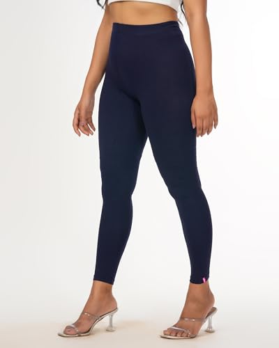 Image of Loveit Womens Solid Viscose Slim Fit Ankle Length Leggings