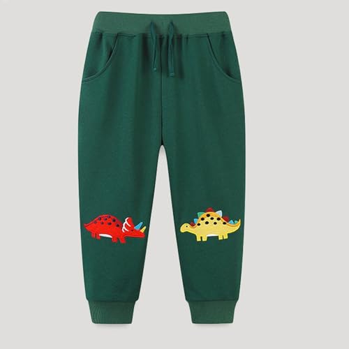 Boys Cotton Sweatpants,Toddler Baby Cute 𝗖artoon Active Jogger Pants with Pockets Drawstring Elastic Pants2