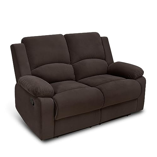 Image of Torque - Rubik 2 Seater Fabric Manual Recliner | Recliner Sofa /Chair for Living Room, Bedroom, Office (Brown) | 1 Year Warranty