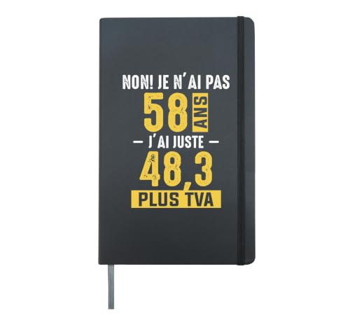 I am not 58years old Funny Birthday Gift Idea 58 Man Hardcover Journal, Black