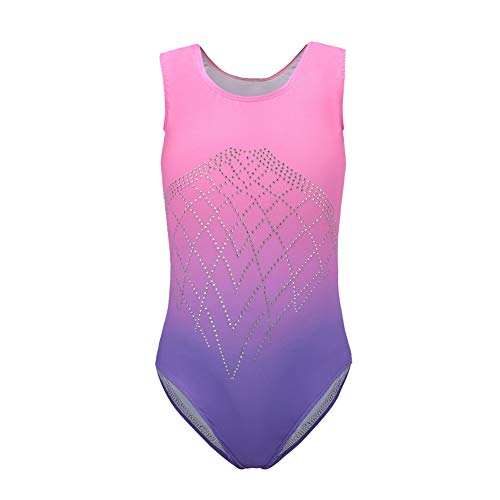 Wingbind Justaucorps pour Jeunes Filles Justaucorps One Piece Gradient pour Filles de 5 à 14 Ans Cover