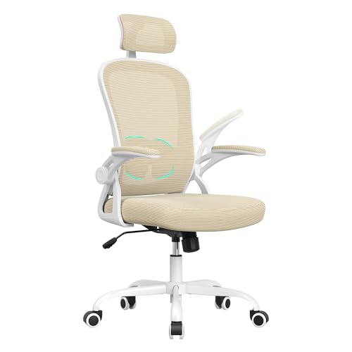 Farini Silla ergonómica de Escritorio, Altura Ajustable, cómoda con reposacabezas, Silla de Oficina en casa, Silla de Ordenador, Silla ejecutiva con reposabrazos, 150 kg