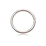 Rose Gold PVD Basic Steel Bendable Nose Hoop (18G, L: 5/16