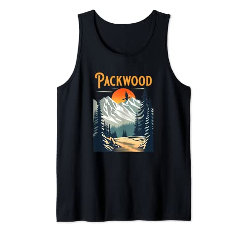 Vintage Packwood Souvenir Senderismo Camiseta sin Mangas