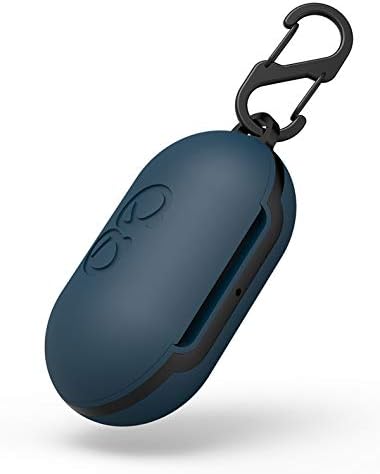 Aotao Silicone Case for Galaxy Buds 2019, Soft and Flexible, Scratch/Shock Resistant Silicone Cover with Carabiner for Galaxy Buds (Navy Blue)