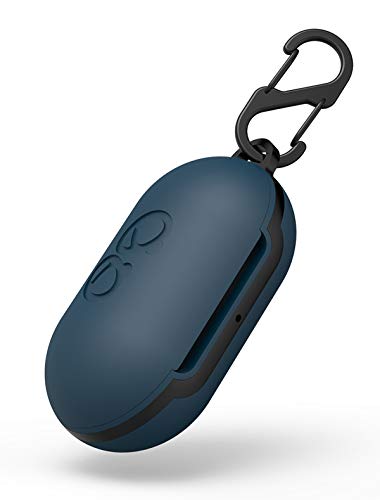 Aotao Silicone Case for Galaxy Buds 2019, Soft and Flexible, Scratch/Shock Resistant Silicone Cover with Carabiner for Galaxy Buds (Navy Blue)