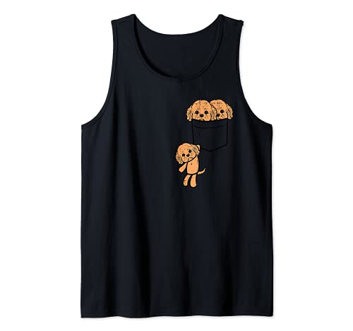 Pocket Goldendoodles Cute Animal Pet Dog Lovers Owners Gift Camiseta sin Mangas