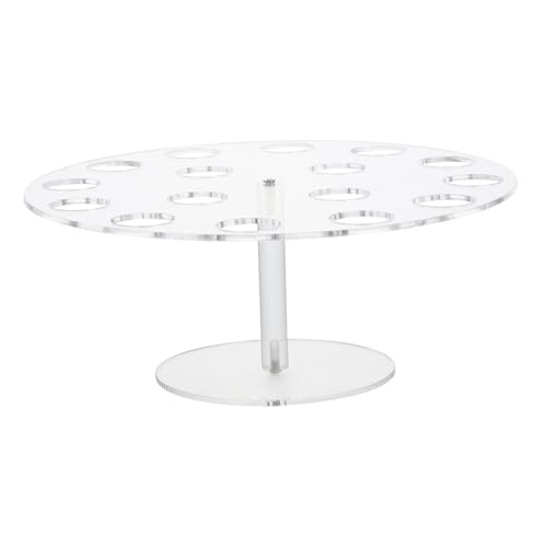 GRIRIW 1Pc Transparent Acrylic Ice Cream Holder Display Rack for Parties Birthdays and Events and Lightweight Ice Cream Stand Easy to Clean and Store